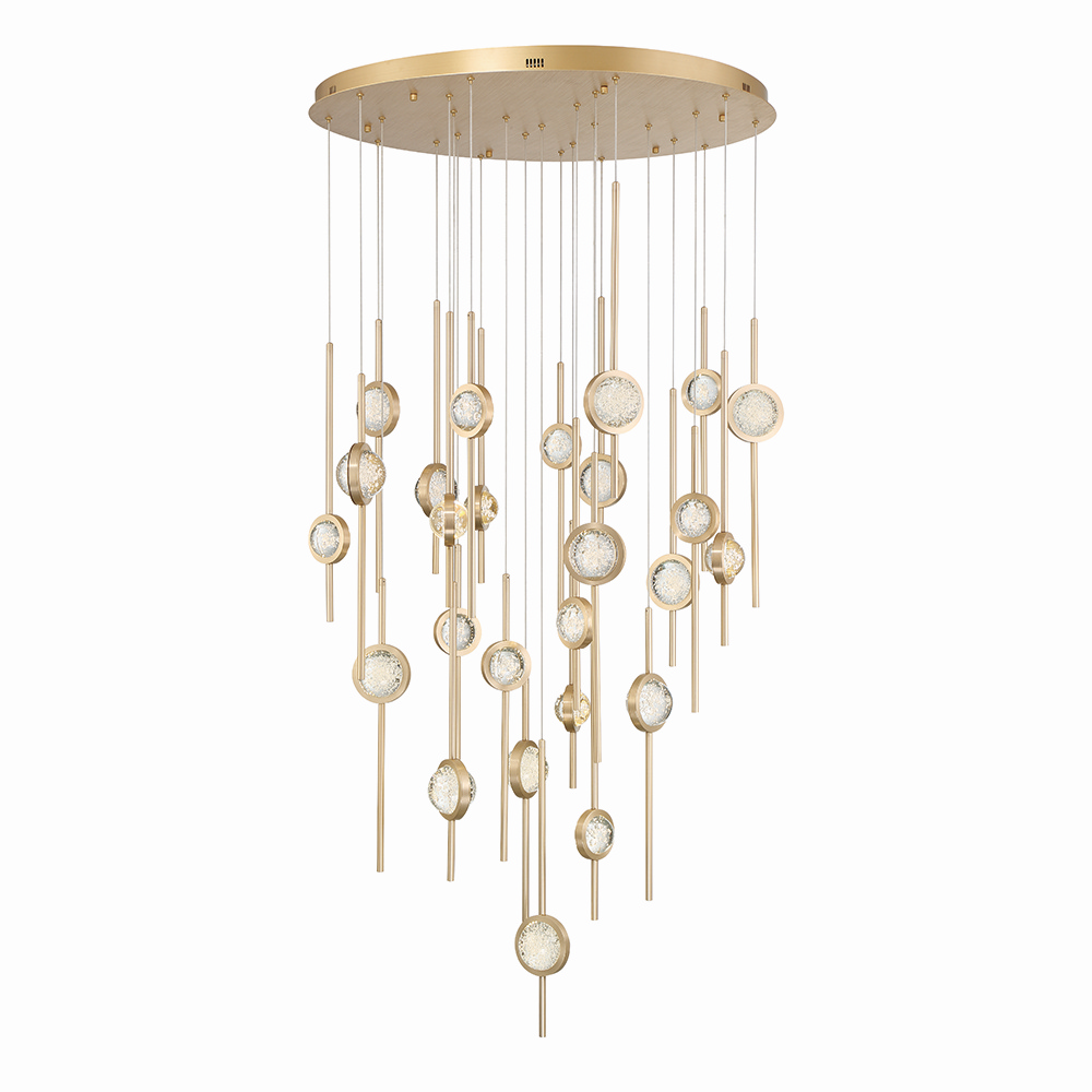 Brass LED Chandelier from the Barletta Collection