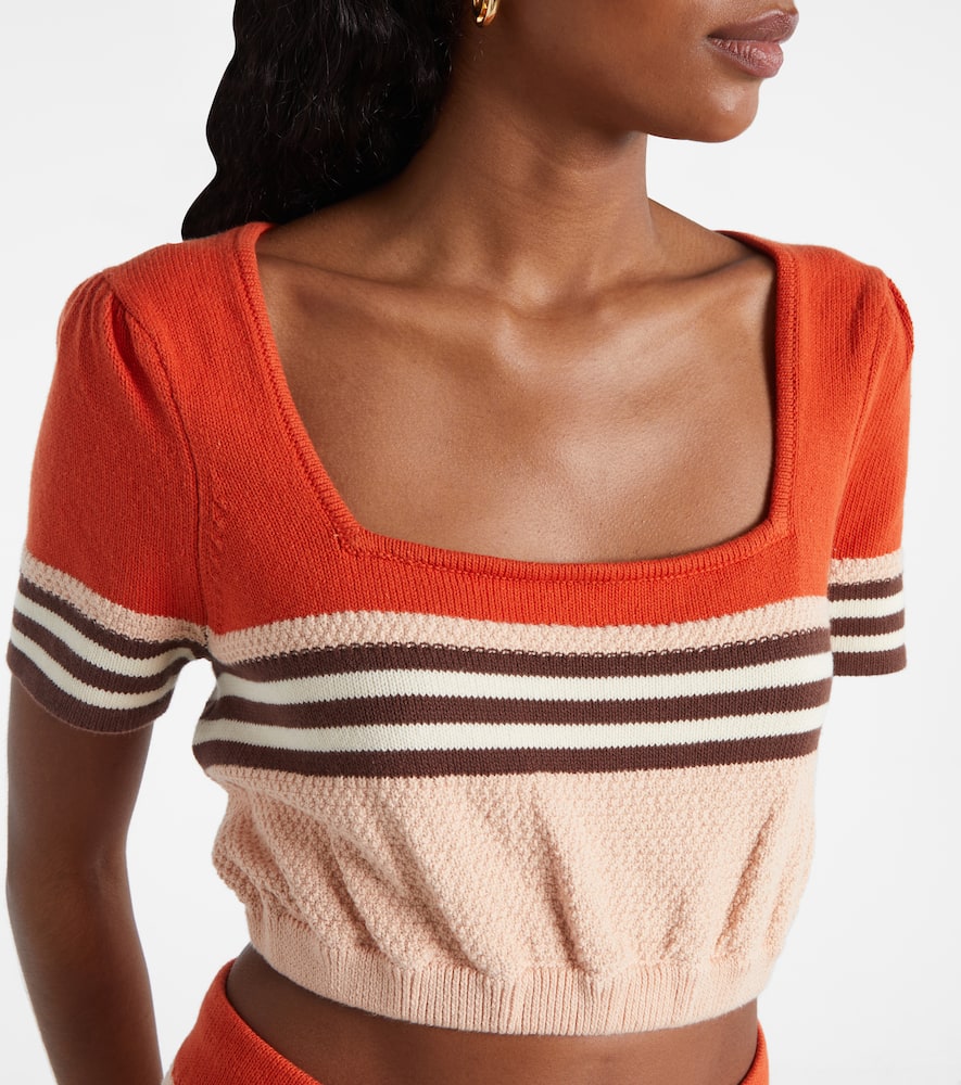 Ascension knitted cotton-blend top