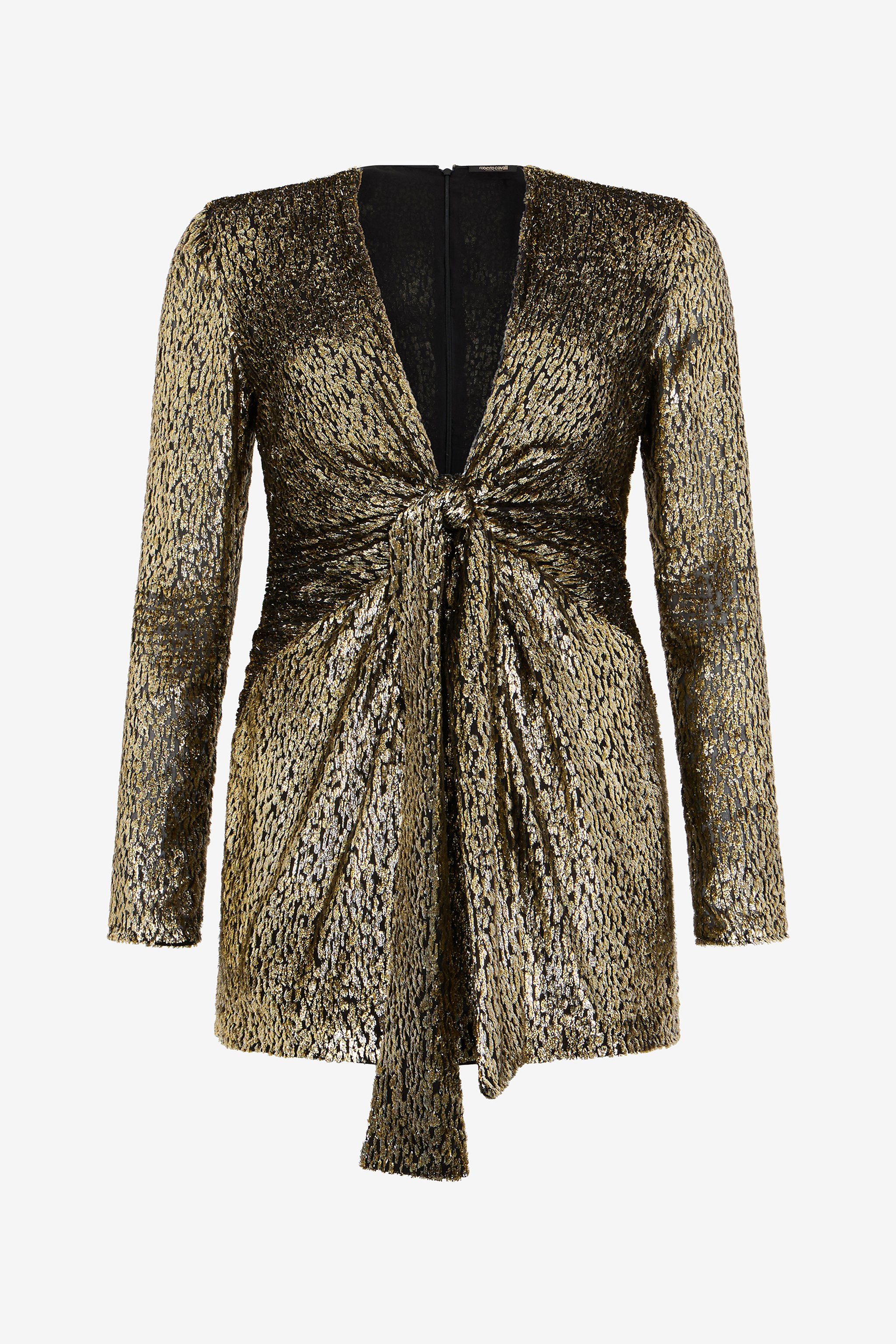 Dress With Fil Coupé Leopard Print