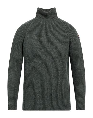 Man Turtleneck Green Size L Virgin Wool, Nylon