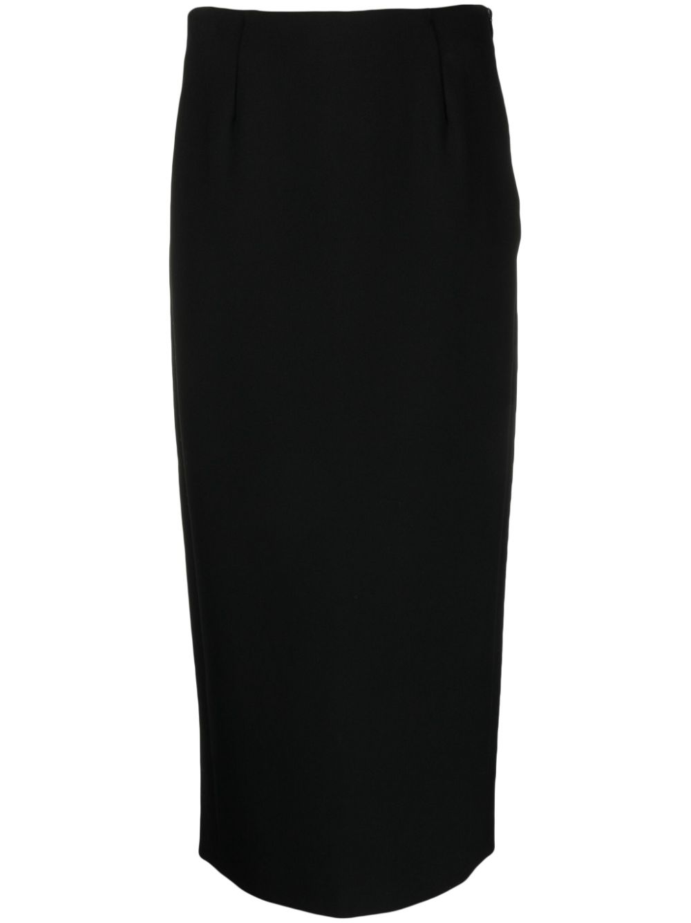 High-waisted straight skirt - Black