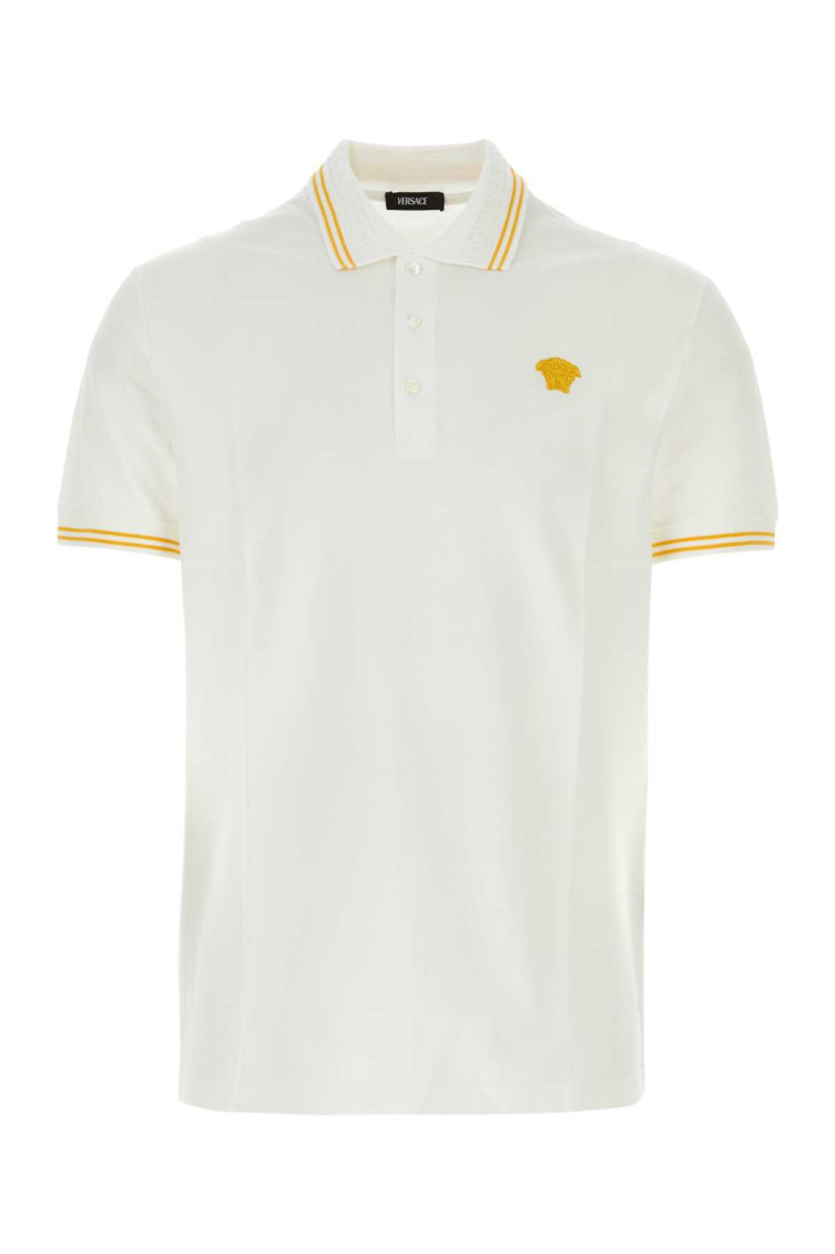 Medusa With Greca Jacquard Polo Shirt
