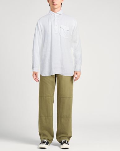Lardini Man Shirt White Size XL Linen
