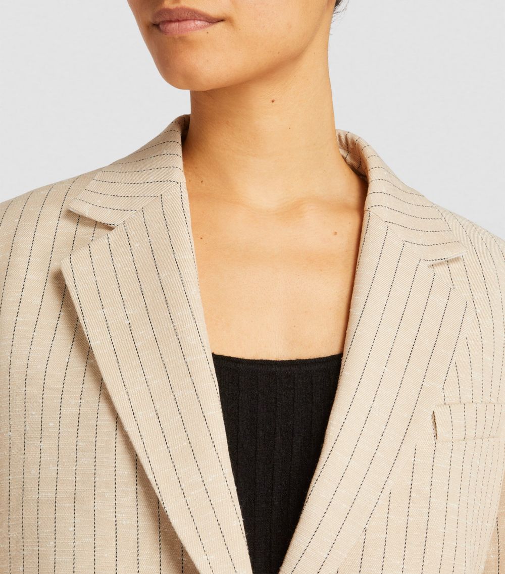 Pinstripe Cropped Blazer