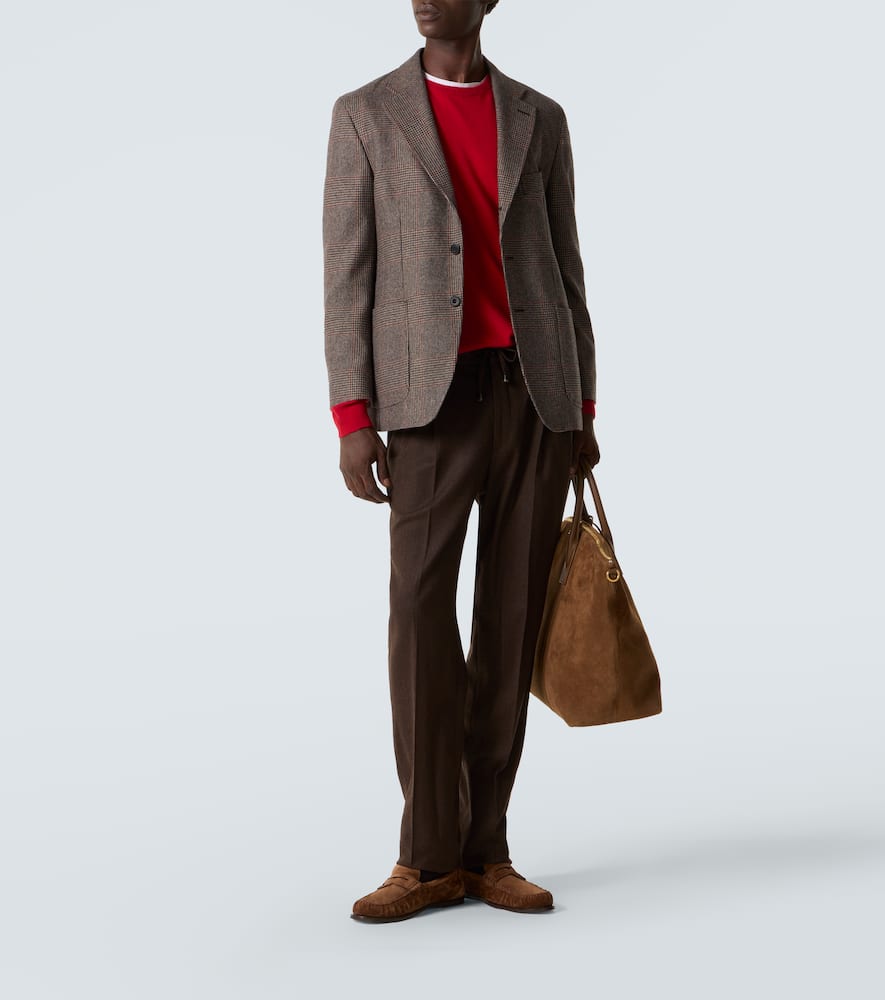 Checked wool blazer