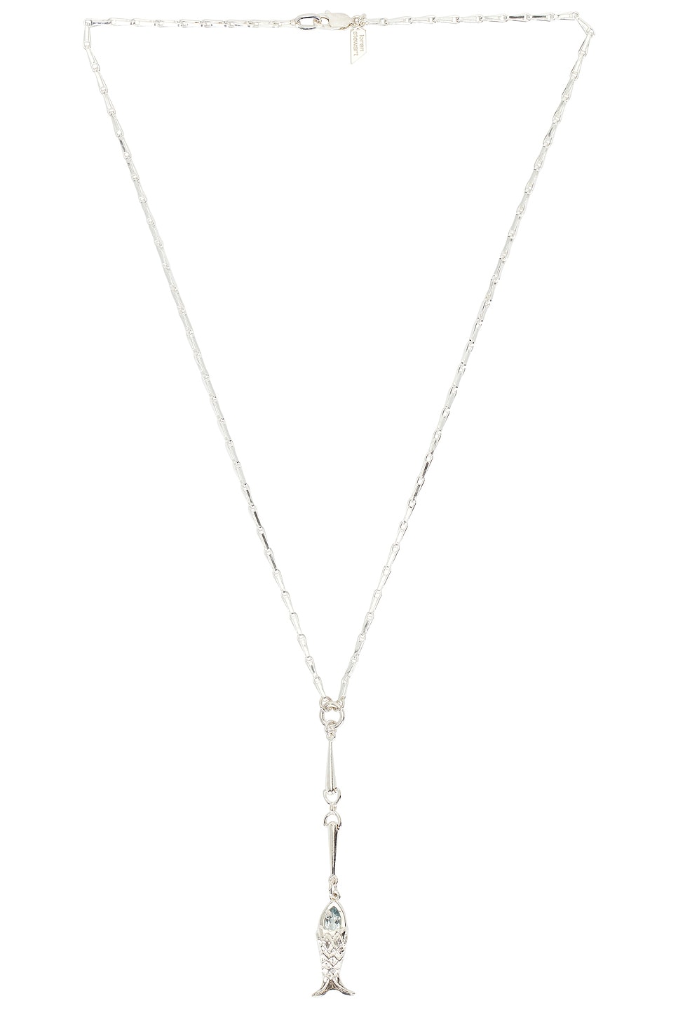 Loren Stewart Pesca Y Necklace in Sterling Silver & Aquamarine - Metallic Silver. a