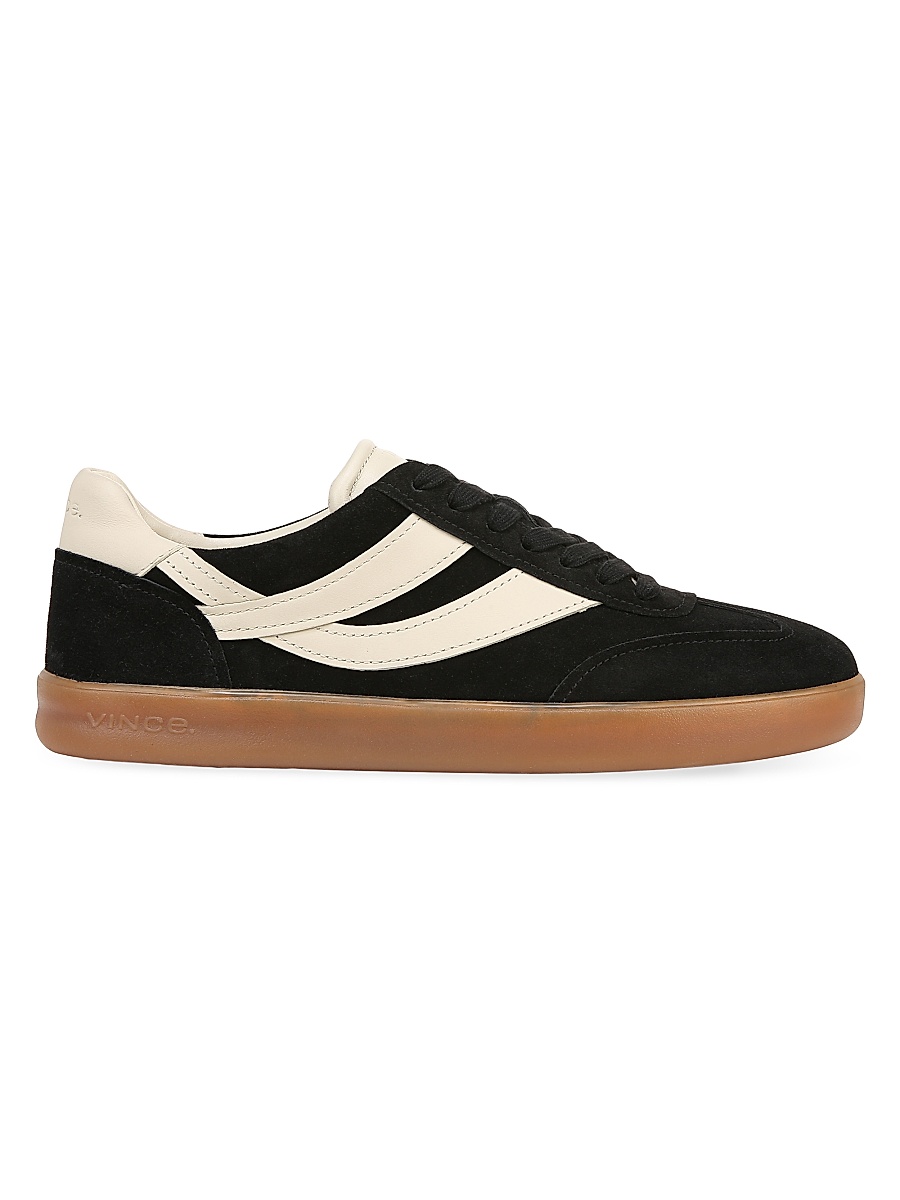 Men's Oasis Leather & Suede Oxford-Style Sneakers - Black
