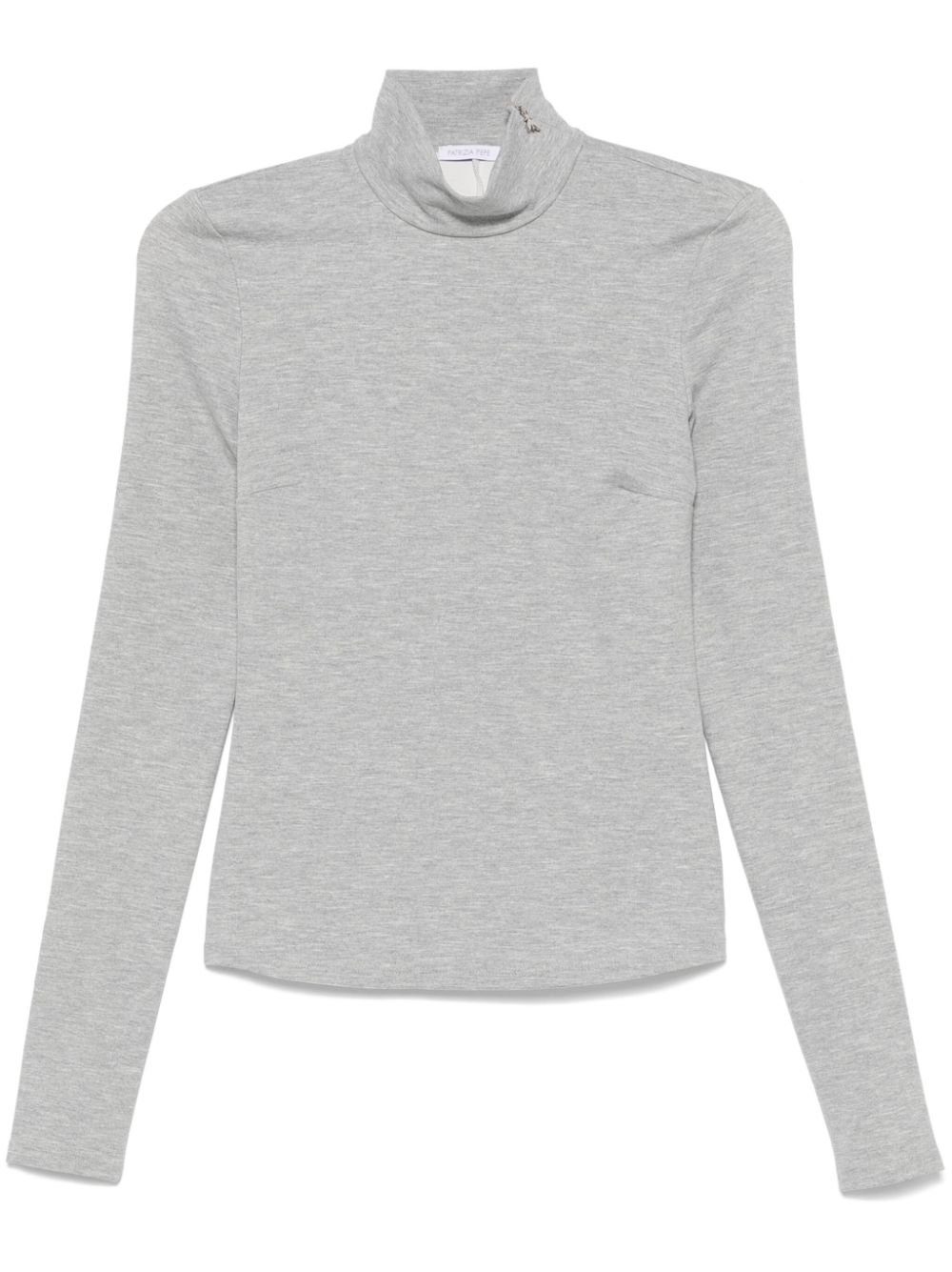 Mélange-effect top - Grey