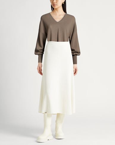 Woman Sweater Khaki Size 10 Pure virgin wool IWS, Silk, Cashmere