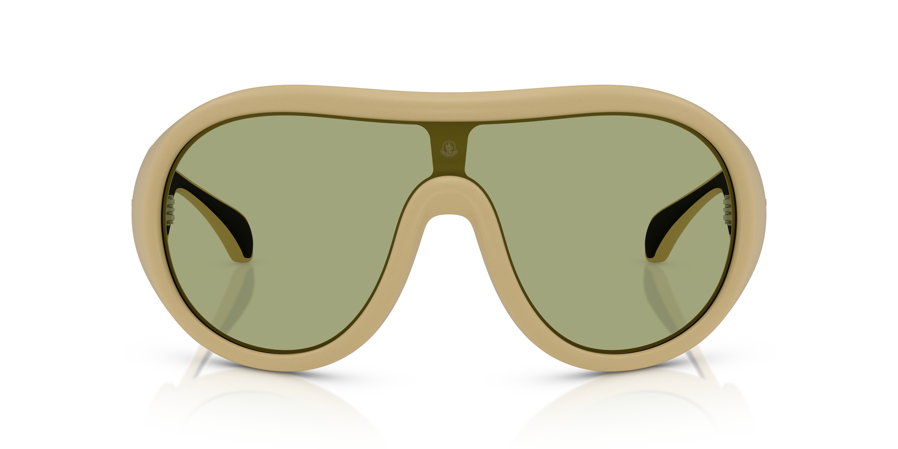 Moncler Unisex Moncler ME8004 CLOCHE 501882 Sunglasses Injected Brown Green Pilot Norma