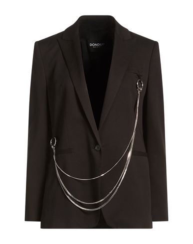 Woman Blazer Black Size 6 Cotton, Viscose, Elastane