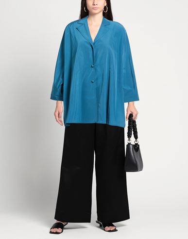 Woman Shirt Deep teal Size 12 Polyester, Cotton