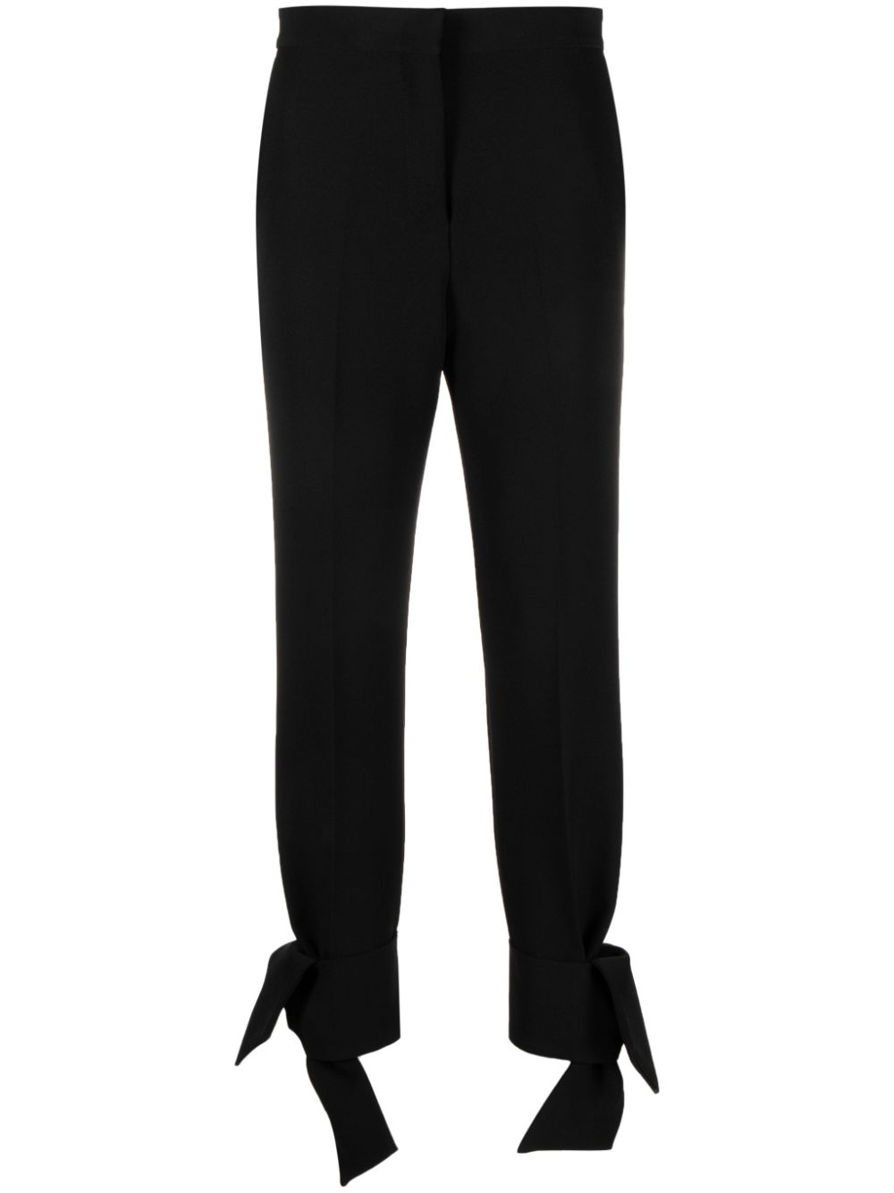 Tie-fastening tailored trousers - Black