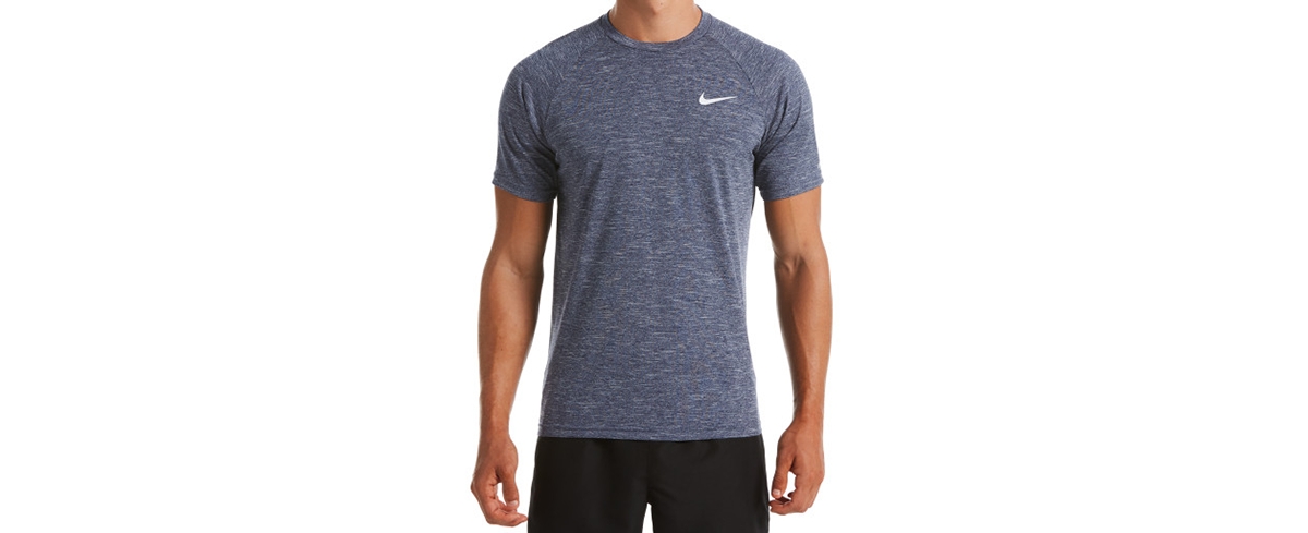 Men's Hydroguard Dri-fit Stretch Upf 40+ Heather Rash Guard