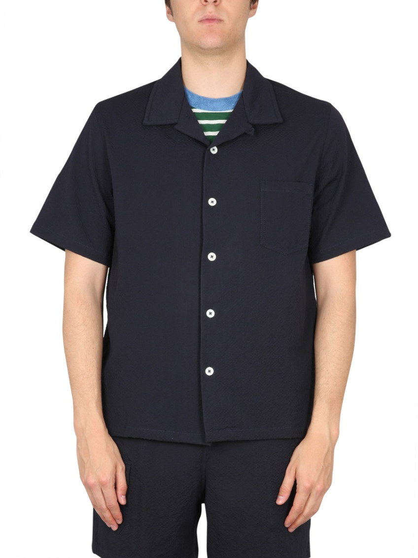 Navy Blue Solid Shirt