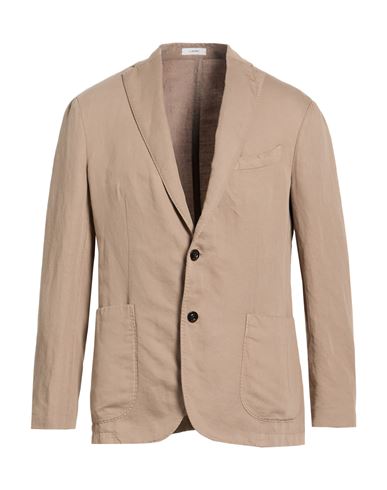 Man Blazer Light brown Size 50 Cotton, Linen