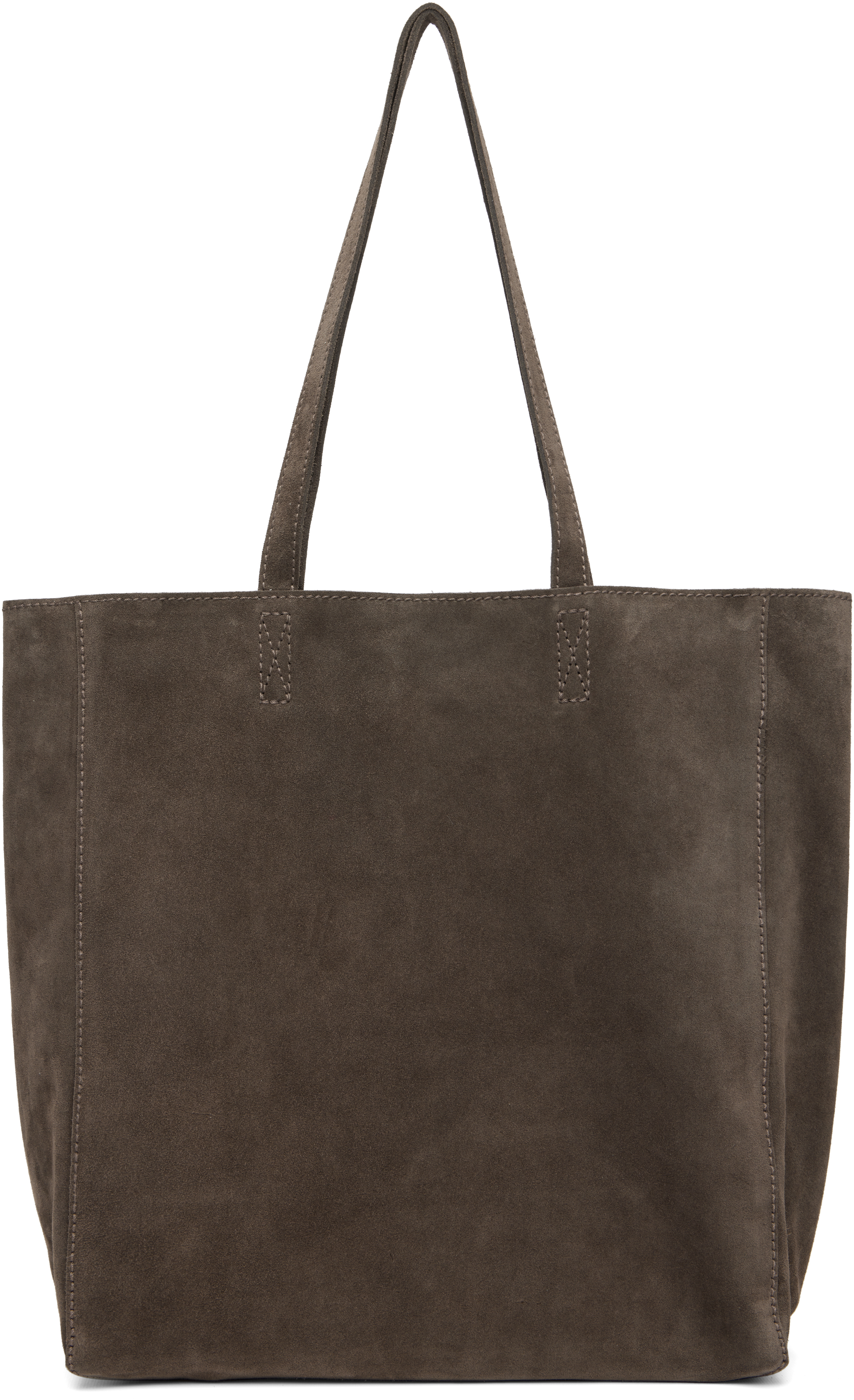 Brown Cou Suede Shopper Tote