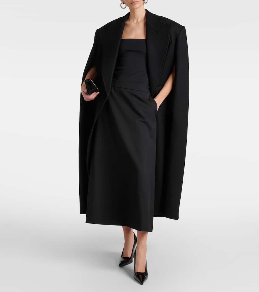 Wardrobe. NYC Virgin wool midi skirt