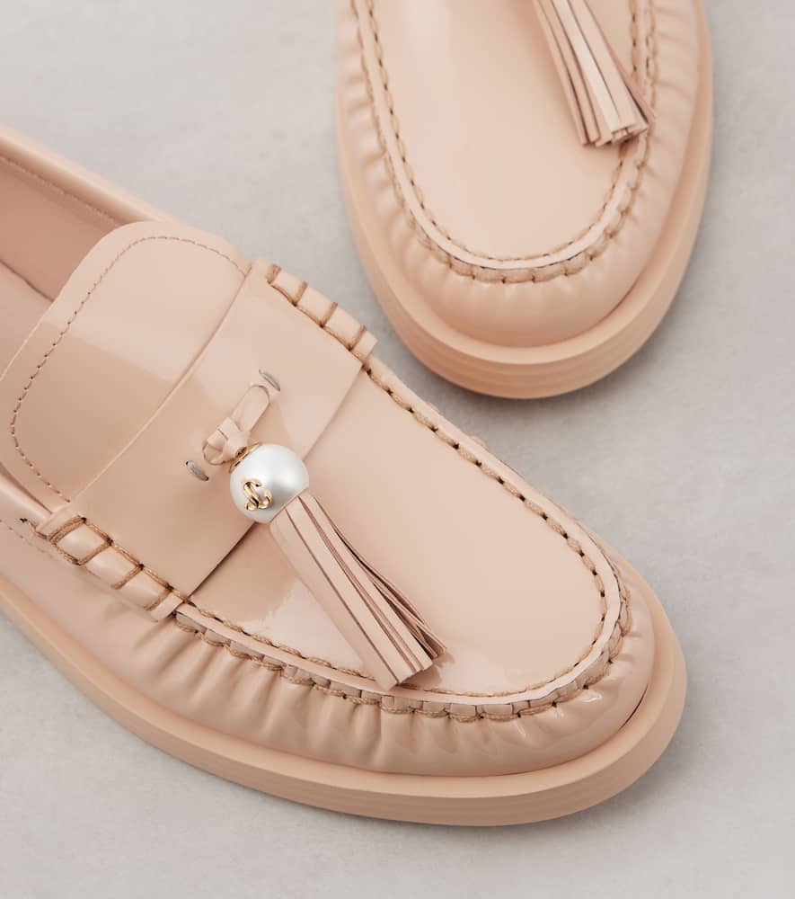 Jimmy Choo Addie embellished patent leather loafers