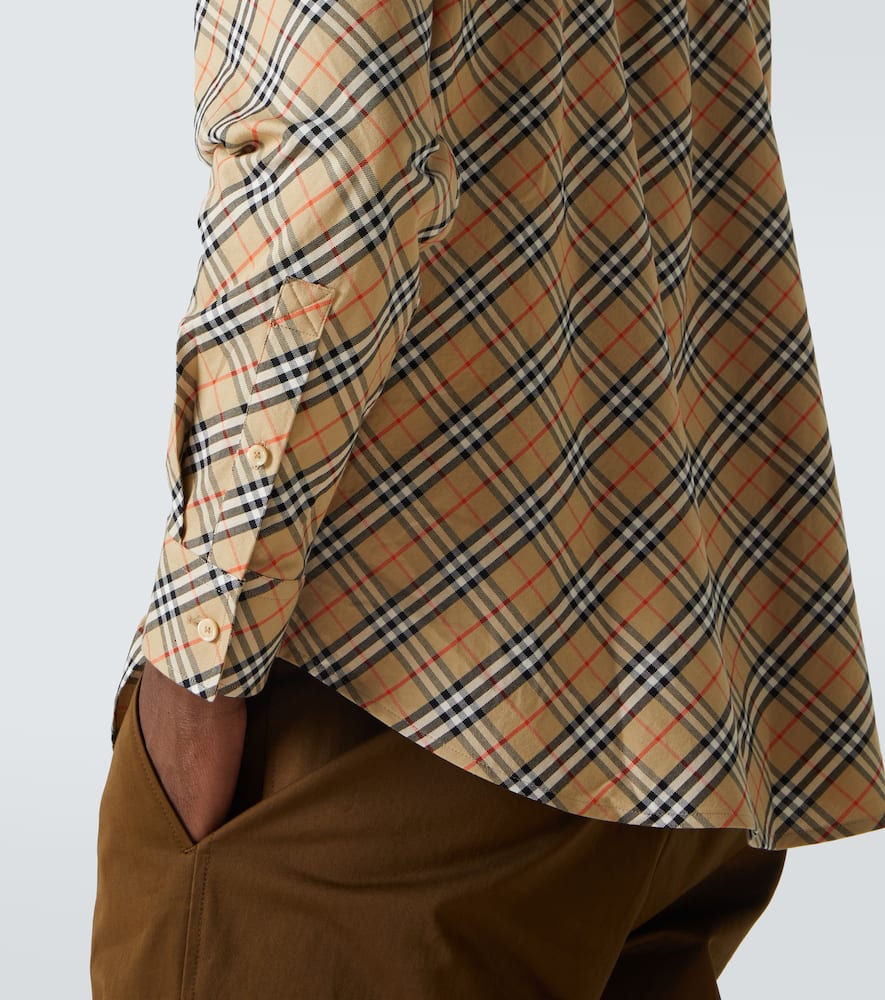 Check cotton poplin shirt