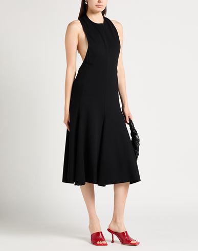 Woman Midi dress Black Size L Viscose, Polyamide, Elastane
