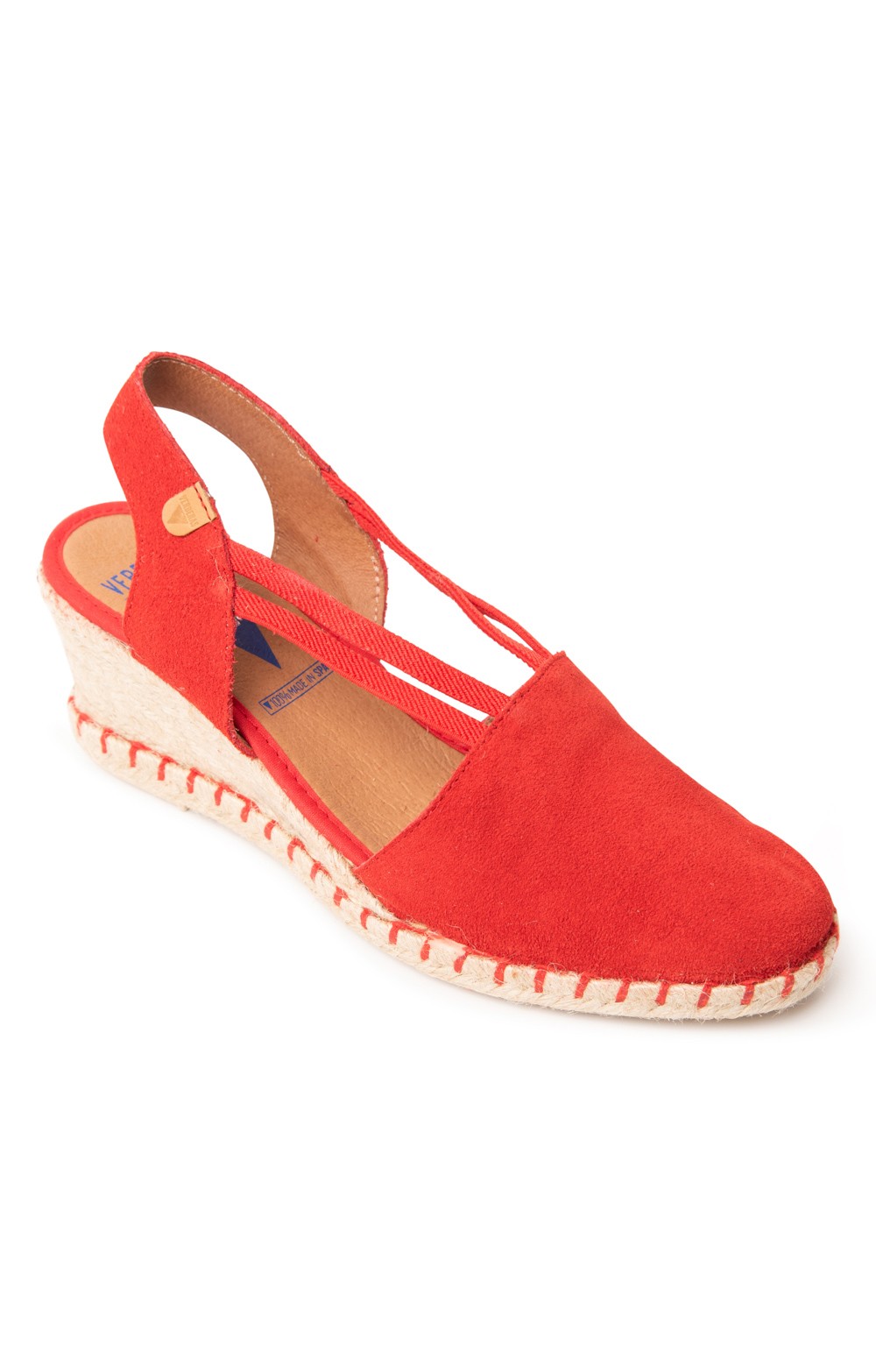 Ladies Maika Suede Espadrille - Red, Red
