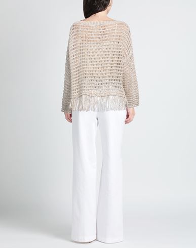 Woman Sweater Beige Size 10 Linen, Mohair wool, Cotton, Polyester