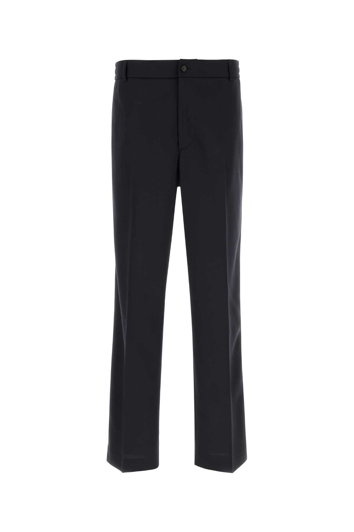 Moncler - Dark blue stretch wool blend pant