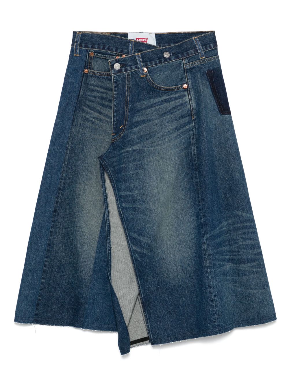 Junya Watanabe x Levi's denim midi skirt - Blue