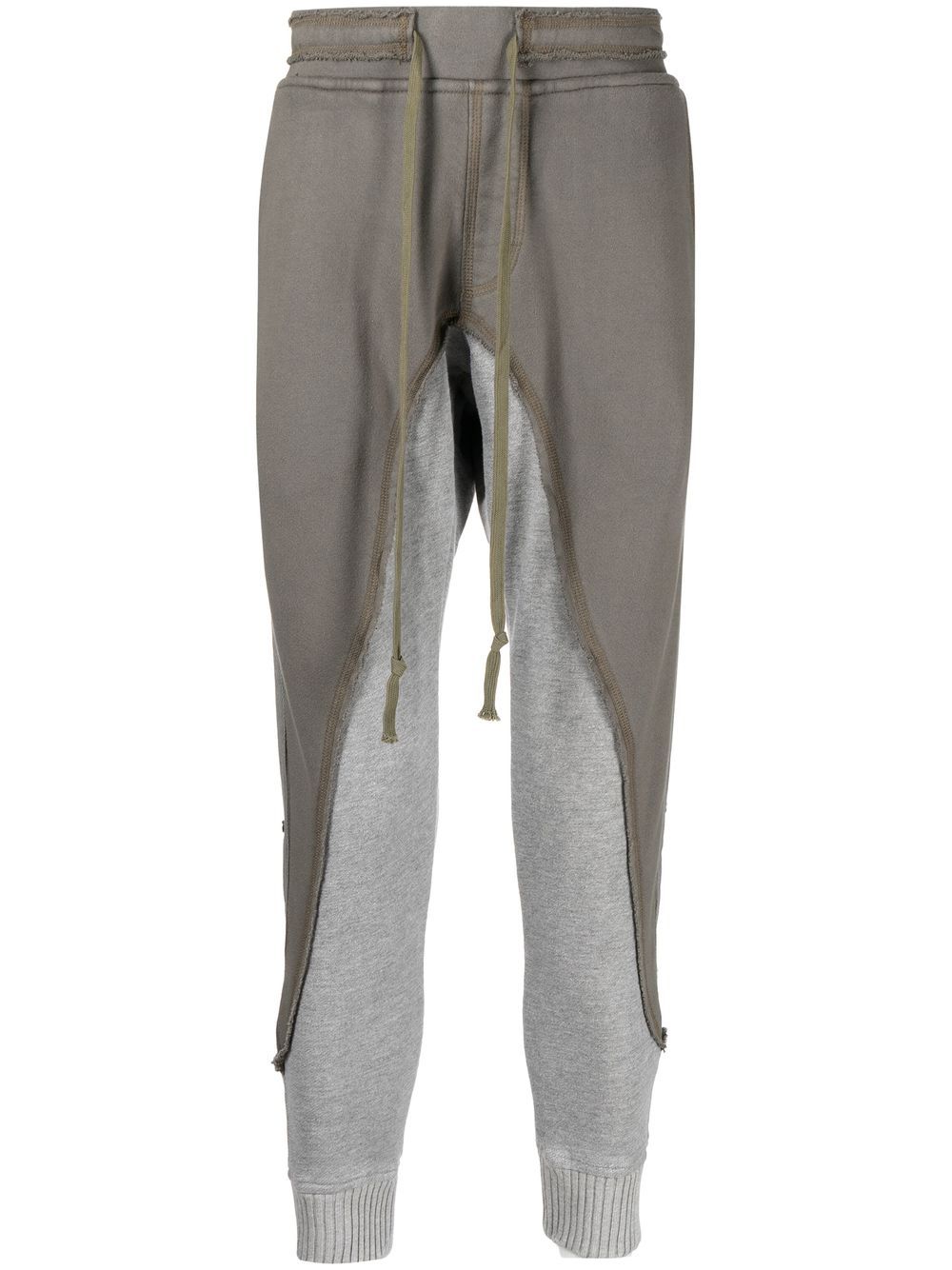 Patchwork drawstring trousers - Green