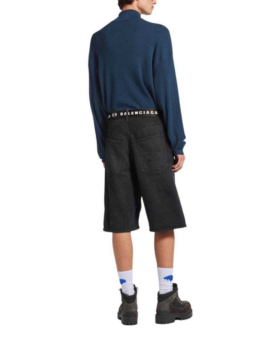 Belted Logo-waistband Shorts