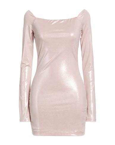 Woman Mini dress Light pink Size 6 Polyester, Elastane