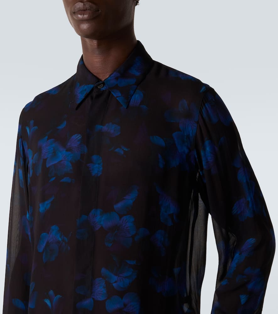 Sheer floral shirt