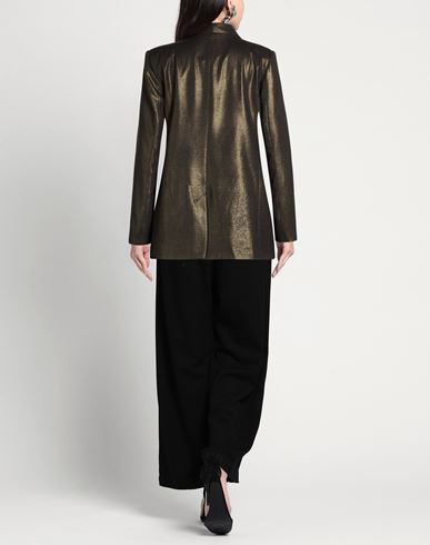 Woman Blazer Gold Size 8 Polyester, Elastane