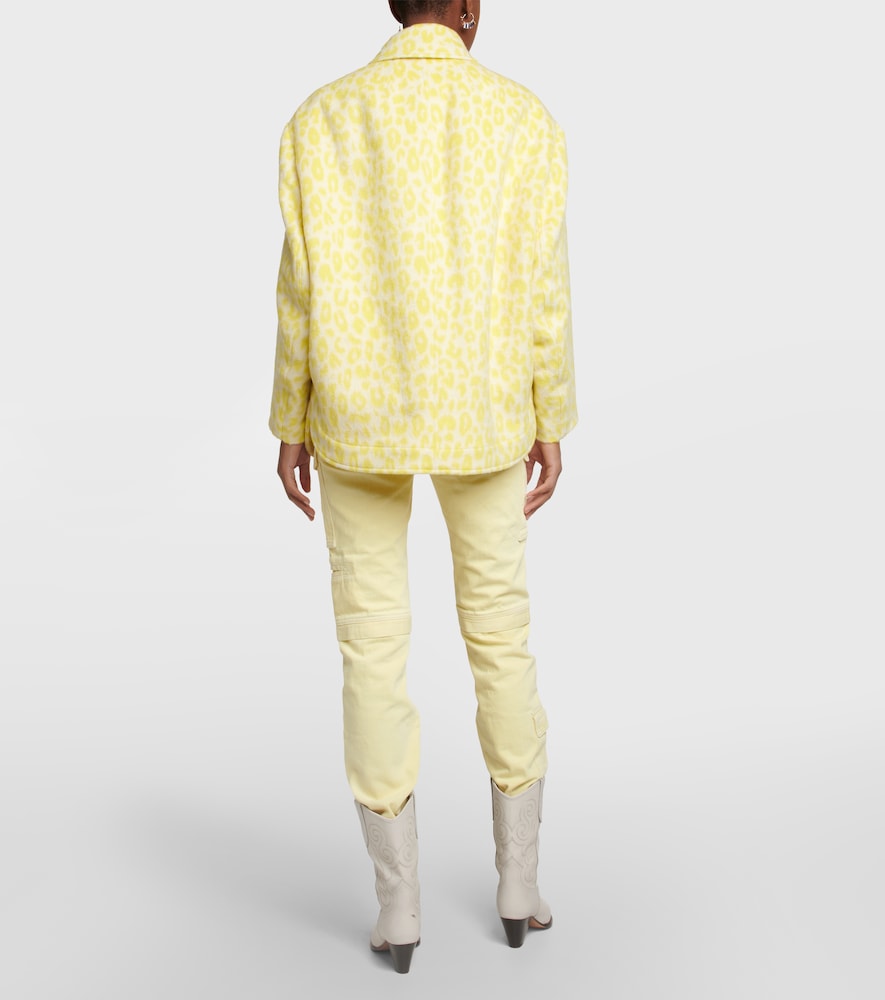 Printed virgin wool overshirt
