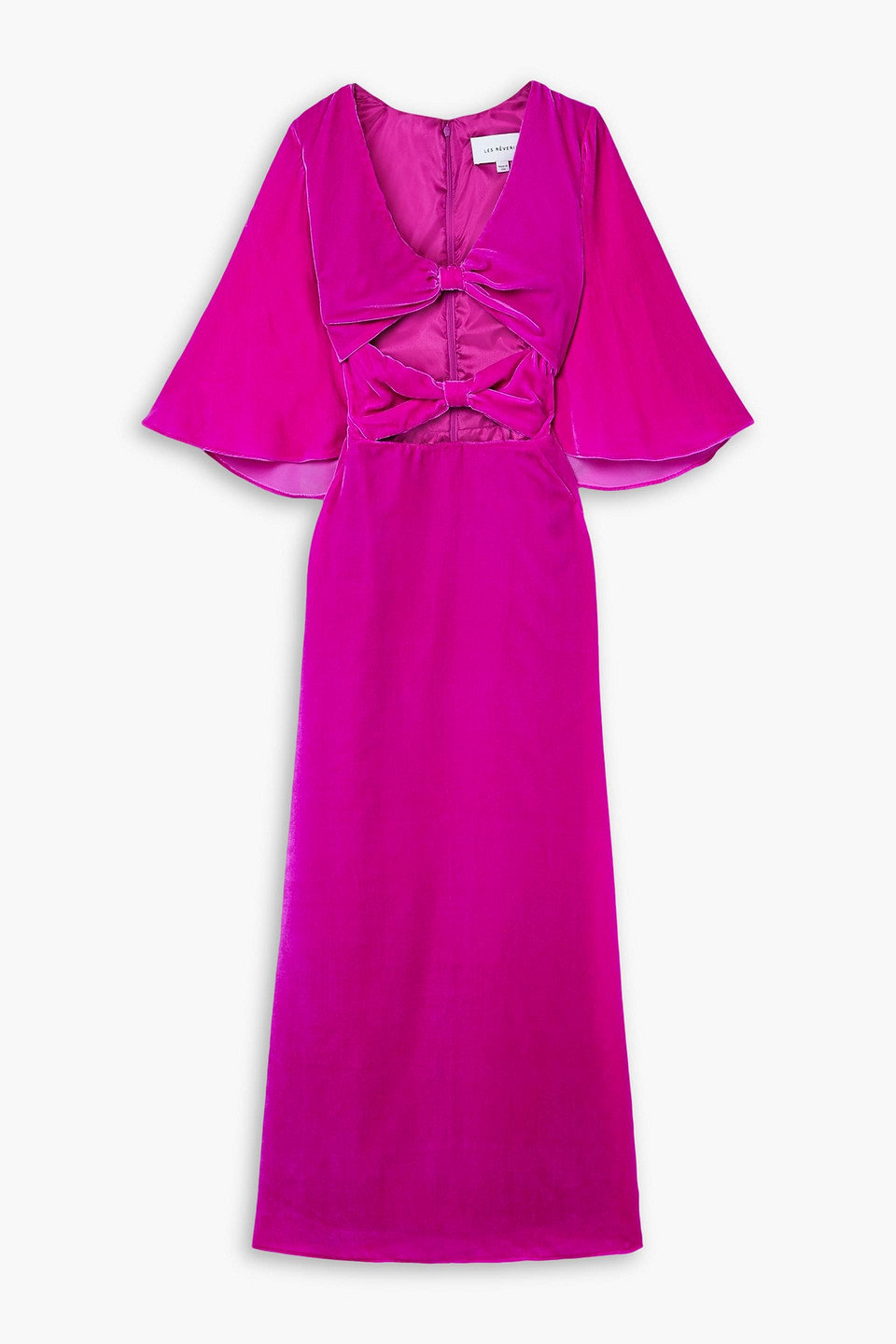 Cutout velvet midi dress