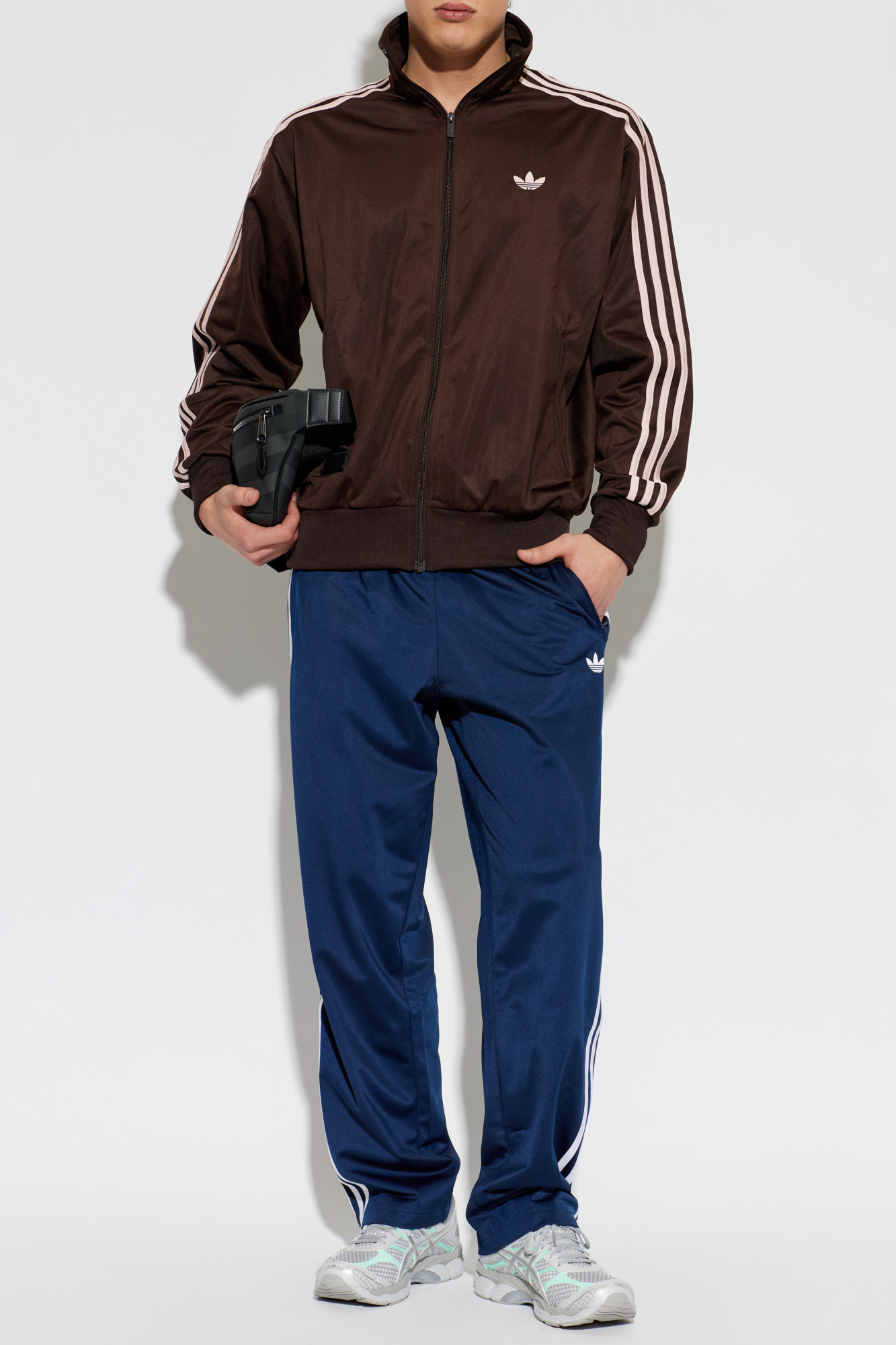 Sweatshirt With A Stand-up Collar, Men's, Brown