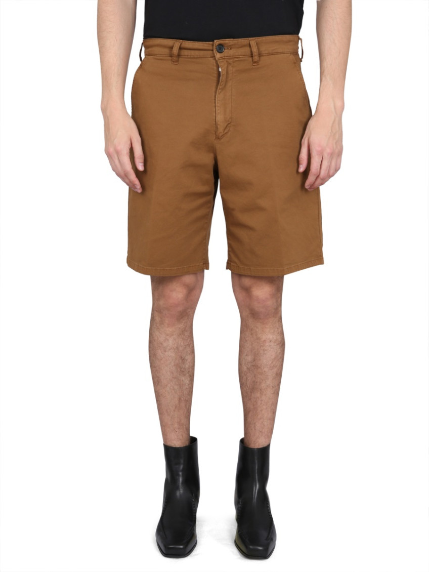 Brown Solid Shorts