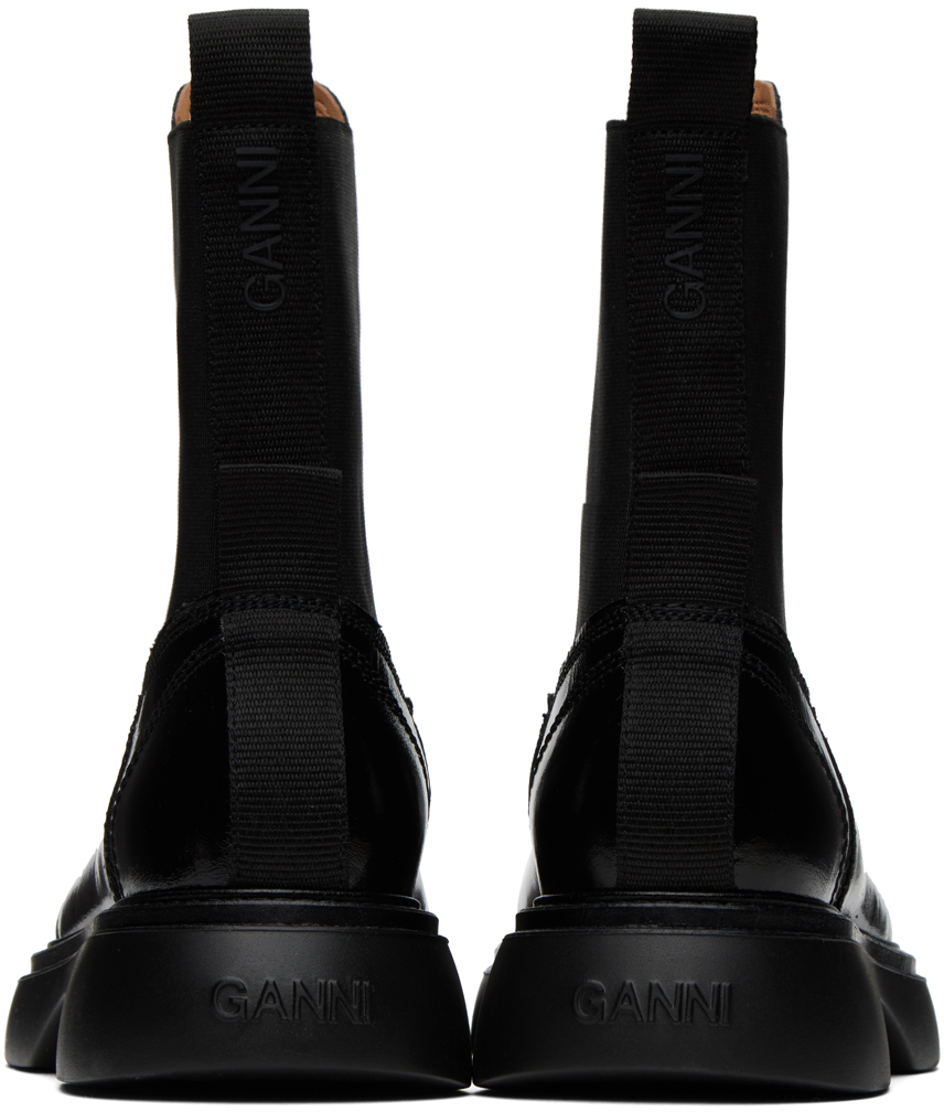 GANNI Black Everyday Mid Chelsea Boots