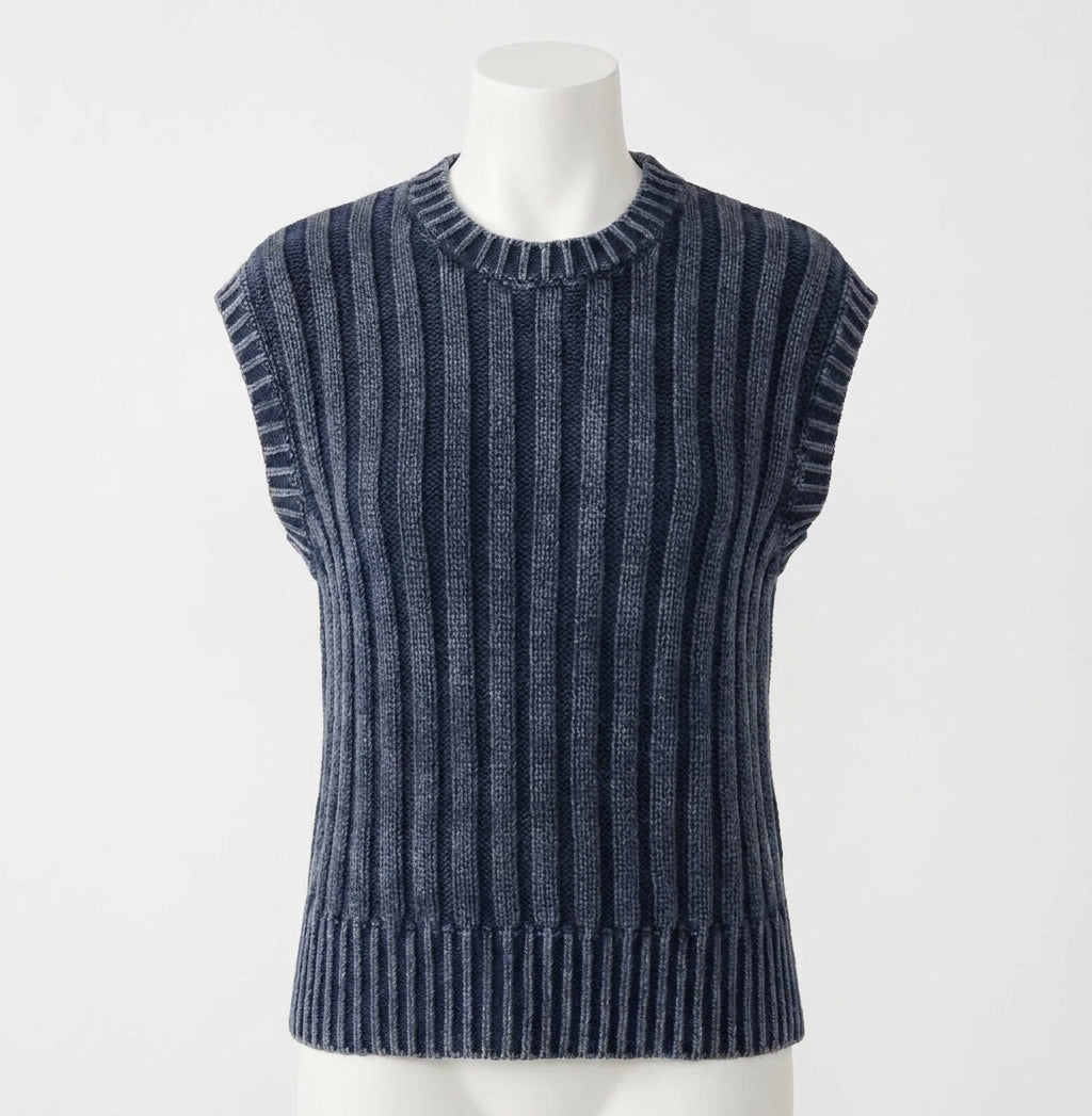 Sunwashed Sweater Vest In Navy Blazer