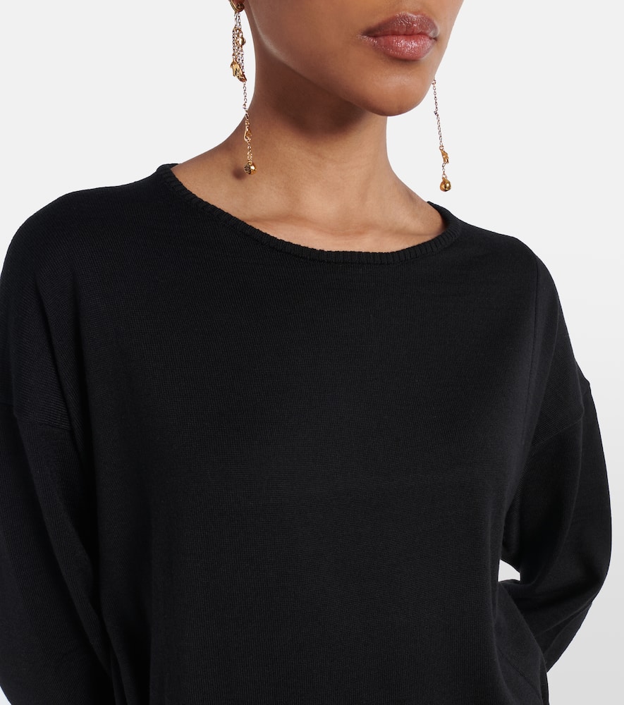 Belted sweater dress
