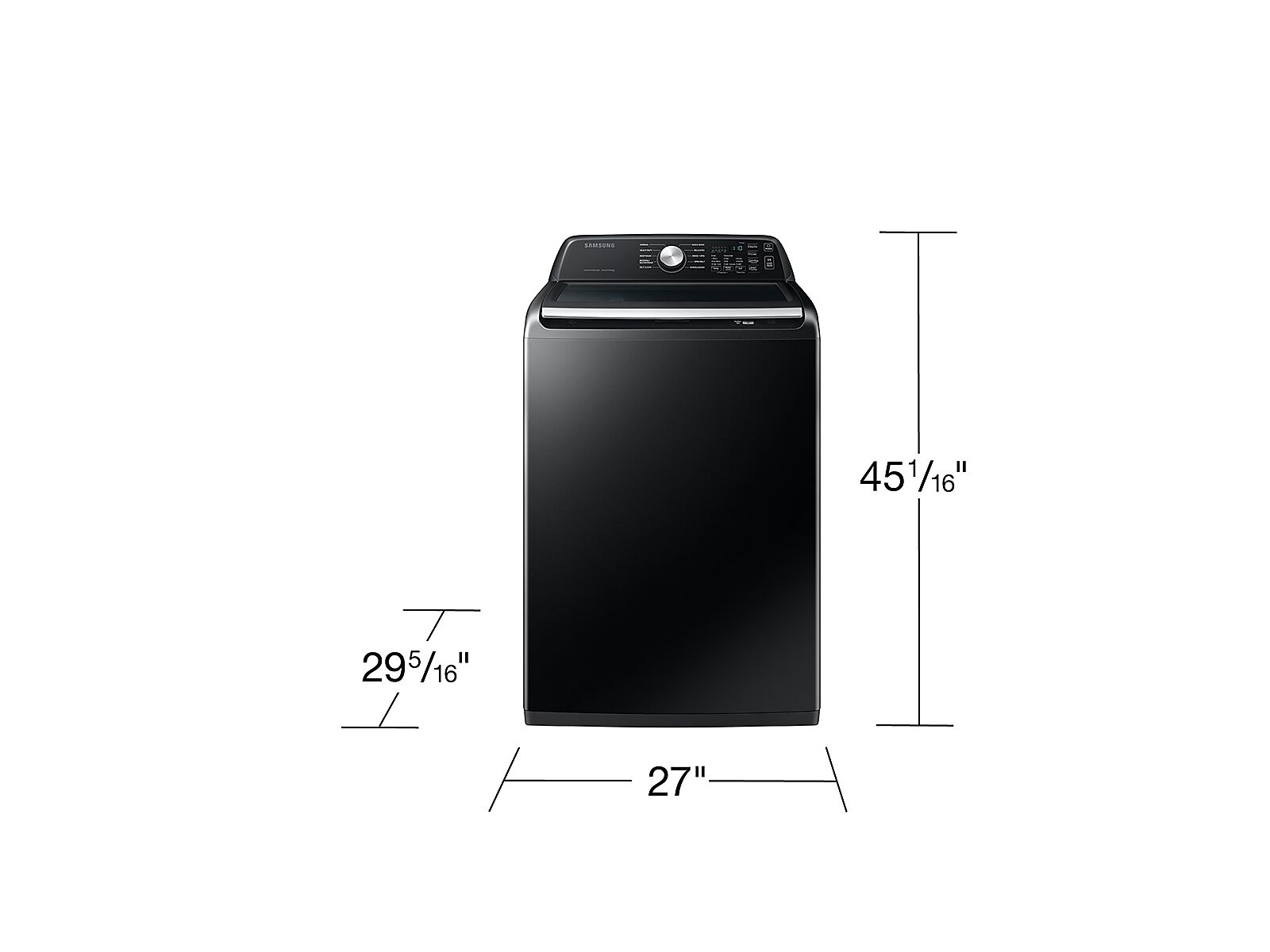 4.6 cu. ft. Large Capacity Smart Top Load Washer with ActiveWave™ Agitator and Active WaterJet in Brushed Black(WA46CG3505AVA4)