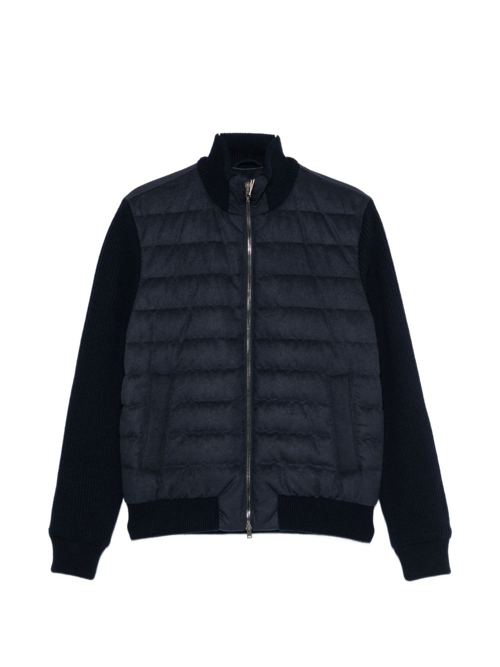 Quilted Knit Jacket — Navy
