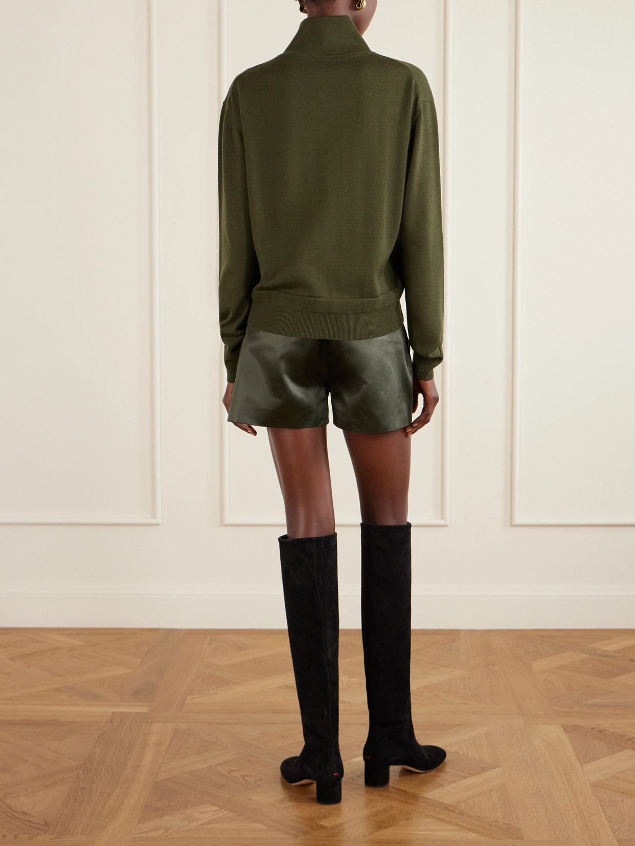 Alicia Wool Polo Shirt - Green