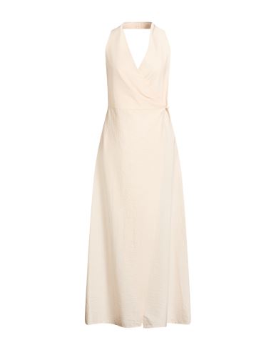 Woman Maxi dress Beige Size 2 Lyocell, Polyamide