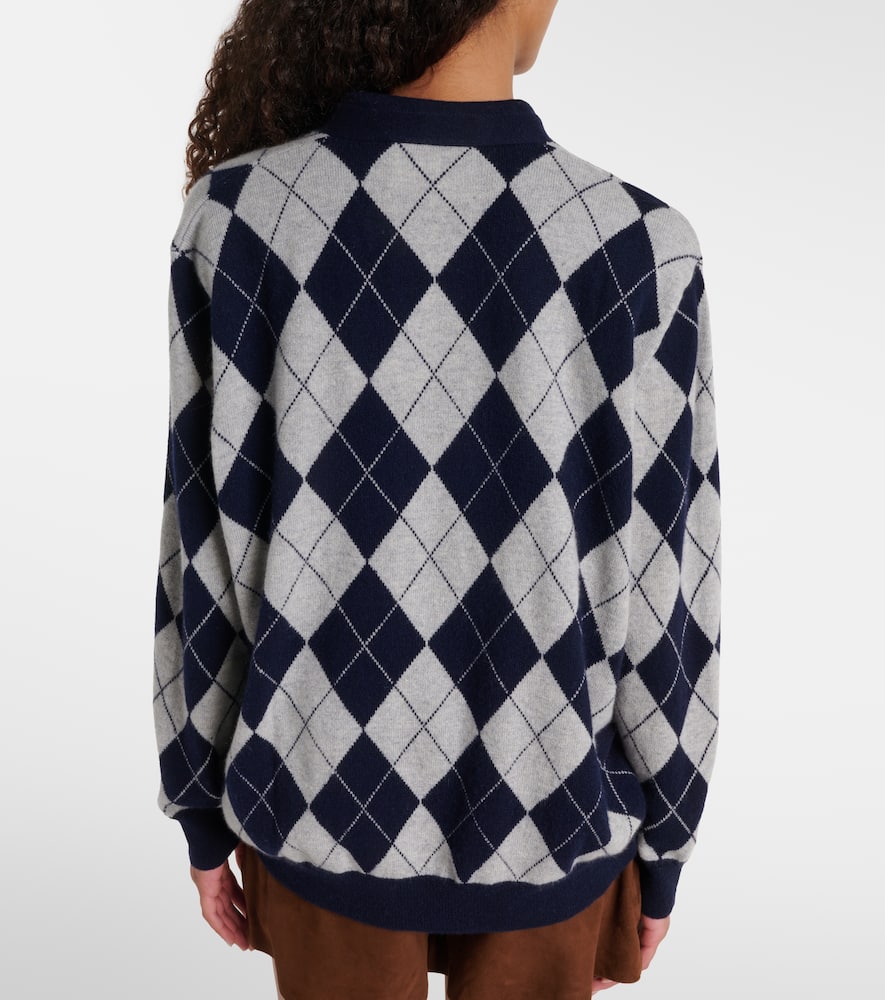 Raelyn argyle cashmere cardigan