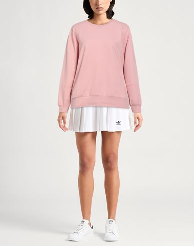 Woman Sweatshirt Pink Size XL Cotton, Elastane