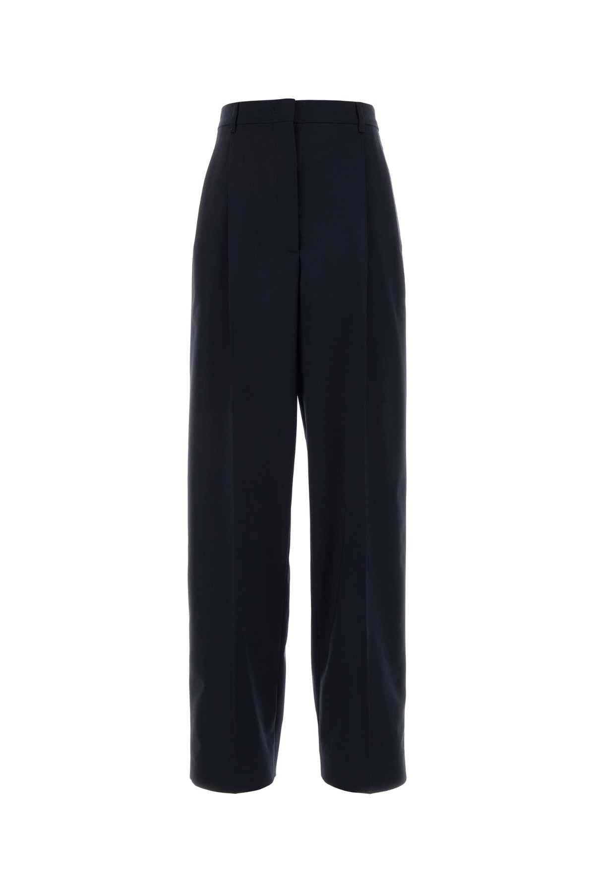 Stretch Virgin Wool Trousers — Blue