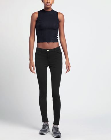 Woman Jeans Black Size 27 Cotton, Elastomultiester, Elastane