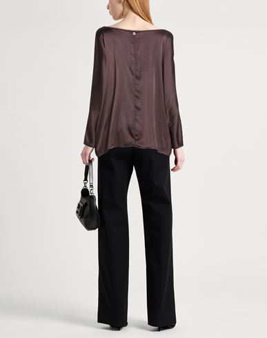 Woman Top Chocolate brown Size 2 Viscose, Elastane